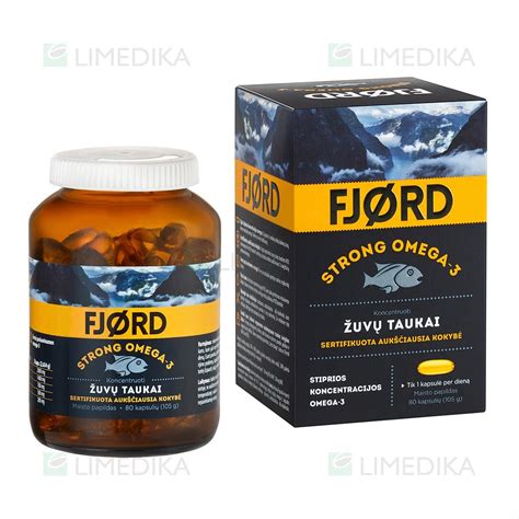 fjørd strong omega-3 žuvų taukai